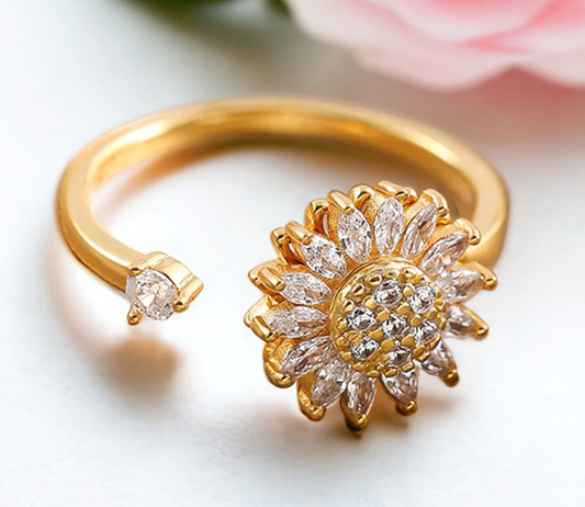 Anillo Girasol Giratorio